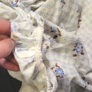 Queen Fitted Bottom Sheet JCPenny Vintage Floral